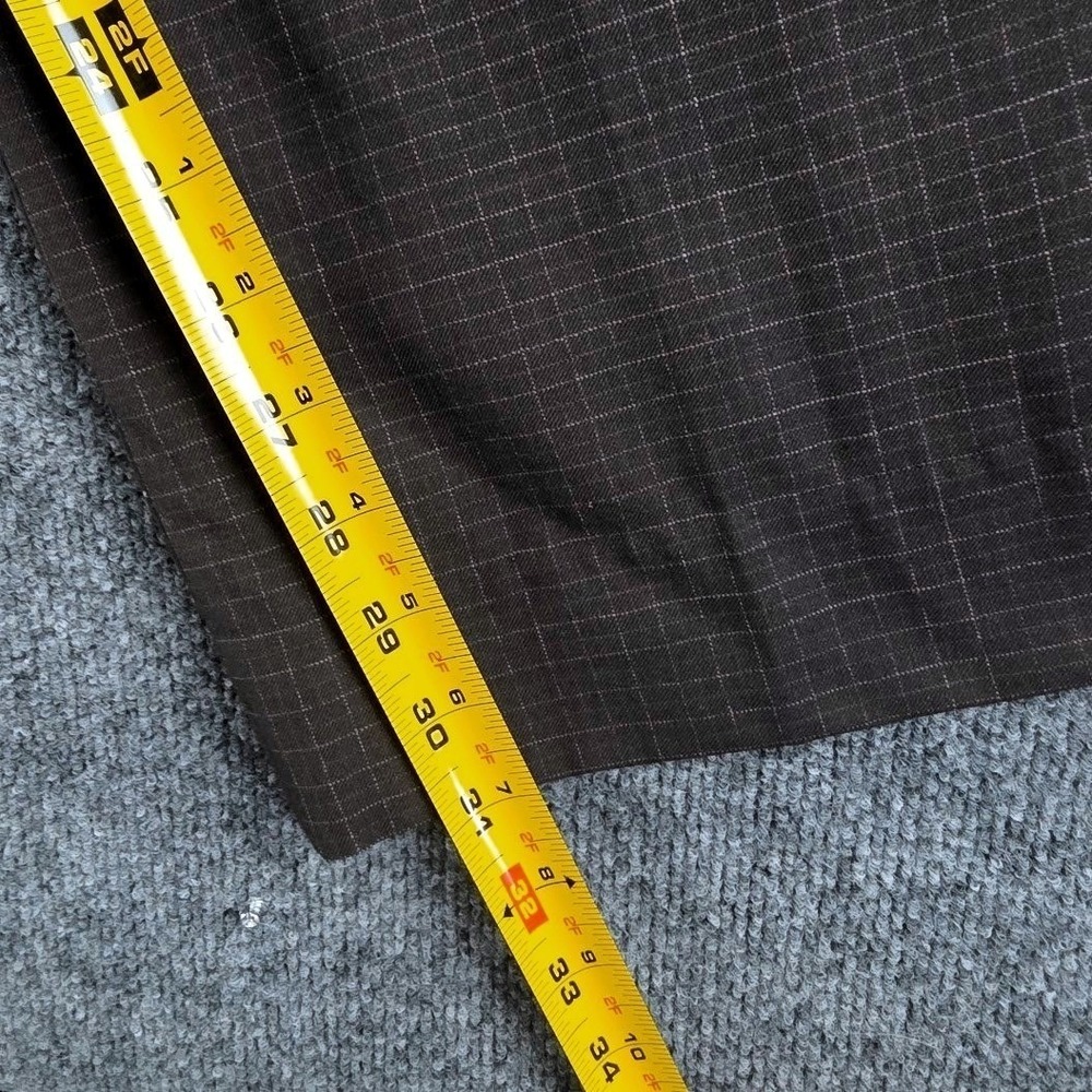 Ann Taylor LOFT Laura Pants Womens 8 Brown Excellent Wool Blend Windowpane Plaid - Picture 8 of 9